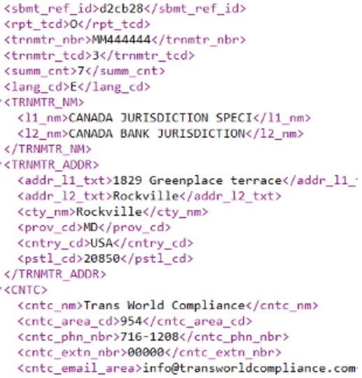 Canada XML