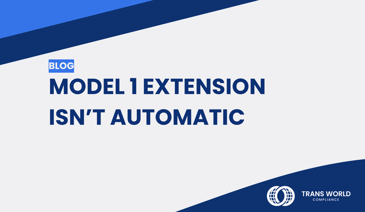 Typographical image that reads: Model 1 extension isn’t automatic