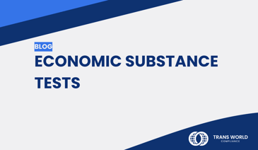 Typographical image that reads: Economic Substance tests