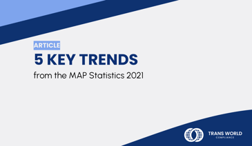 Typographical image that reads: 5 key trends from the MAP Statistics 2021