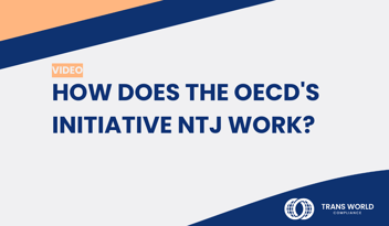 Typographical image that reads: How does the OECD's initiative NTJ work?