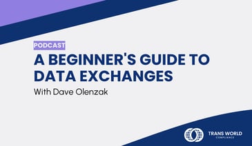 Typographical image that reads: A Beginner's Guide to Data Exchanges with Dave Olenzak