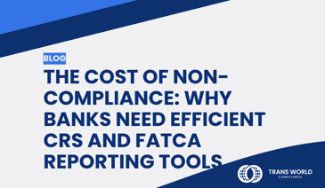 Typographical image that reads: The Cost of Non-Compliance: Why Banks Need Efficient CRS and FATCA Reporting Tools