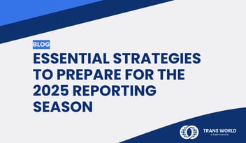 Typographical image that reads: Essential Strategies to Prepare for the 2025 Reporting Season