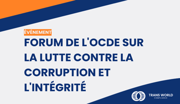 Image typographique qui se lit : Forum mondial de l'OCDE sur la lutte contre la corruption et l'intégrité