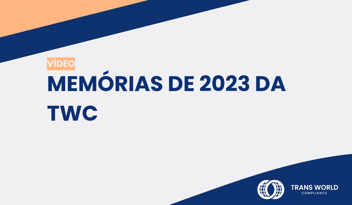 Imagem tipográfica que diz: Memórias de 2023 da TWC